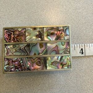 Vintage Mexican Abalone Belt Buckle. Handmade.